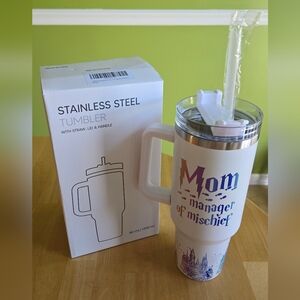 Harry Potter inspired Mom Manager Of Mischief stainless steel tumbler NIB